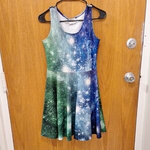 Cowcow galaxy skater dress